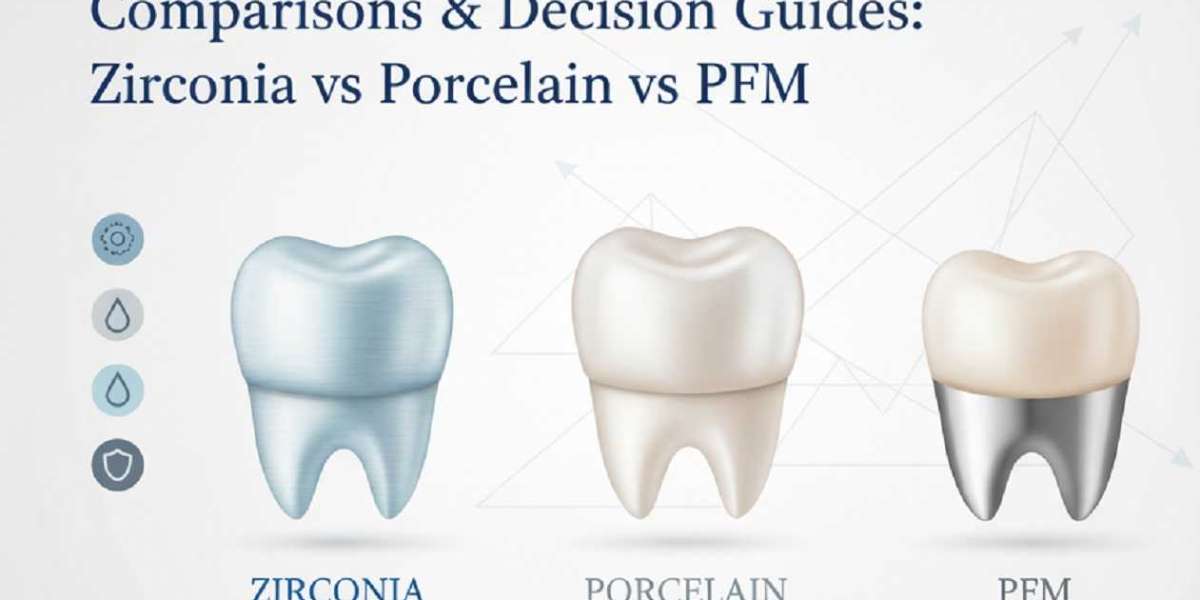 Comparisons & Decision Guides: Zirconia vs Porcelain vs PFM