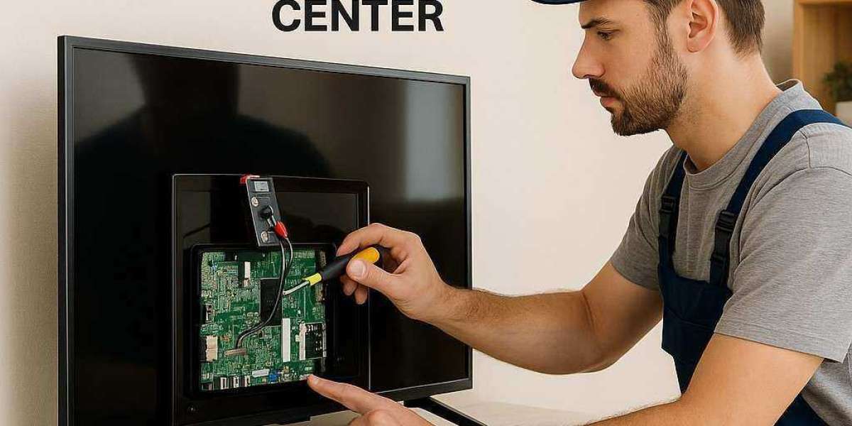 What common issues does VU TV the service center handle (e.g. no power, blank screen, audio issues)?