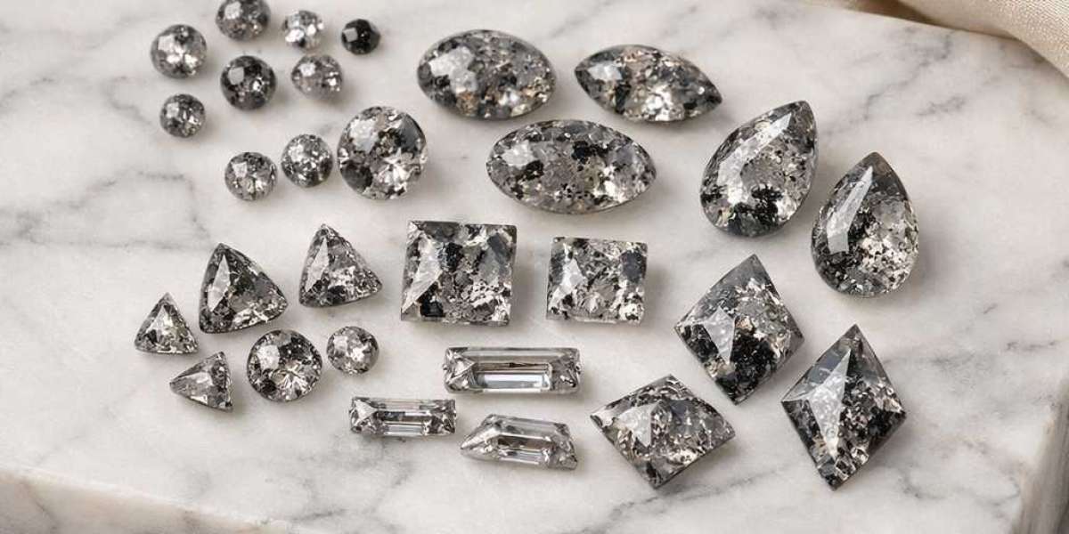 Salt and Pepper Melee Diamonds by Shape | Unique Diamond Cuts