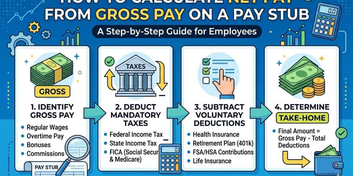 How to Calculate Net Pay from Gross Pay on a Pay Stub