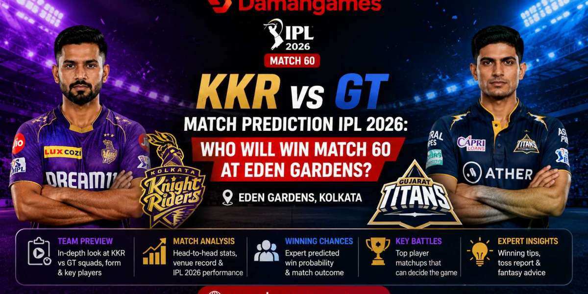 Damangames KKR vs GT Match Prediction IPL 2026: Who Will Win Match 60 at Eden Gardens?